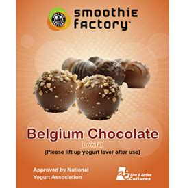 Belgian chocolate has been a european delicacy for hundreds of years. Belgium Chocolate - Smoothie Factory