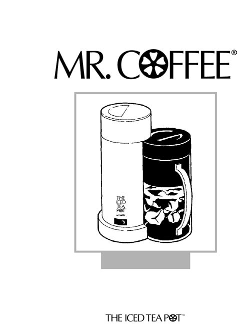 Check spelling or type a new query. Mr. Coffee Instruction Manual iced tea maker TM1 ...
