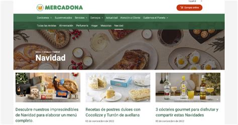 Mercadona presenta su sección web dedicada a la Navidad