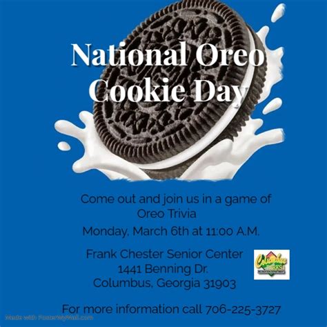 National Oreo Cookie Day Postermywall