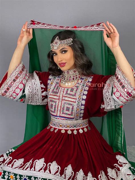 Afghan Velvet Kuchi Dress With Charma Dozi Afghan Clothes Afghan