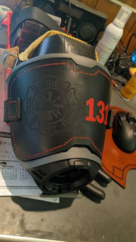 Personalized Firefighter Scba Leather Mask Cover For Msa G1 Etsy