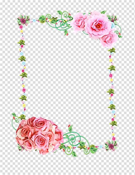 Free Download Pink Flower Frame Rose Frames Borders And Frames
