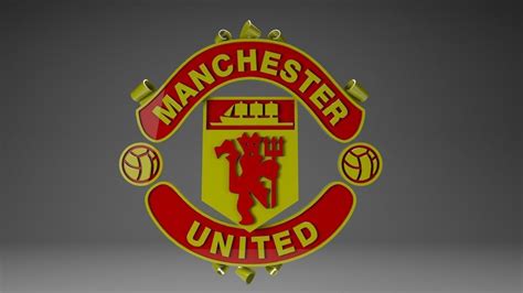 Manchester United 3d Logo 3d Model Cgtrader