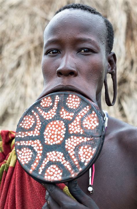 Mursi Woman With Large Lip Plate In Ethiopia