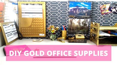 That's how i here are some of the cutest rose gold office supplies i've stumbled upon. Diy Gold Office supplies - YouTube