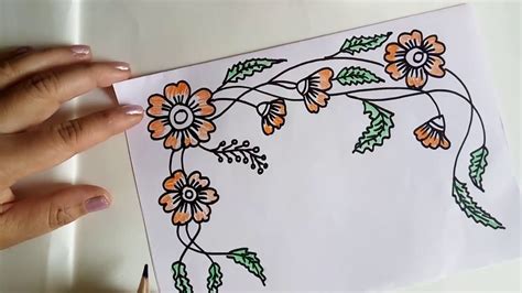 Simple Flower Border Designs For School Projects To Draw Best Flower Site