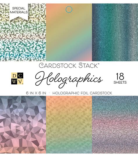 Dcwv 18 Pack 6x6 Foil Cardstock Stack Holographics Joann