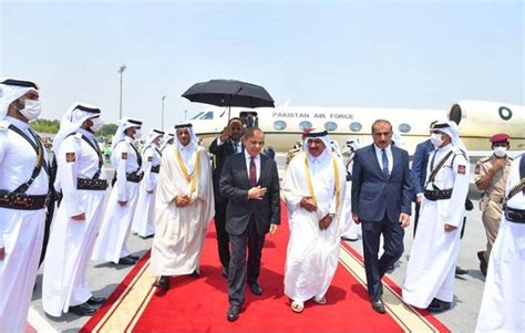 Qatari Minister For Transport Jassim Saif Al Sulaiti Receiving Prime