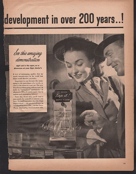 Clock And Watch Advertisement Decade Of The 1950s Life Magazine P 111