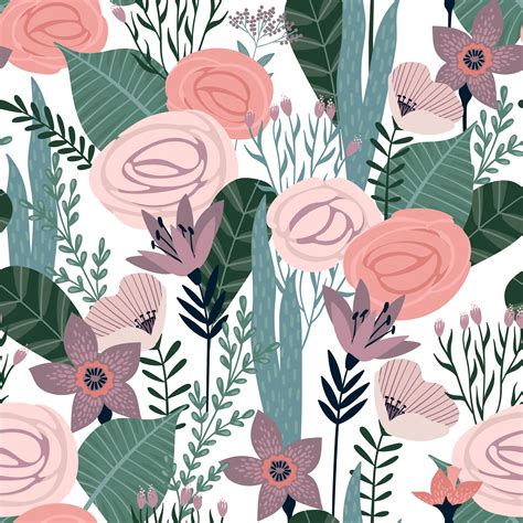 Download Floral Seamless Pattern Vector Design For Different Surfaces