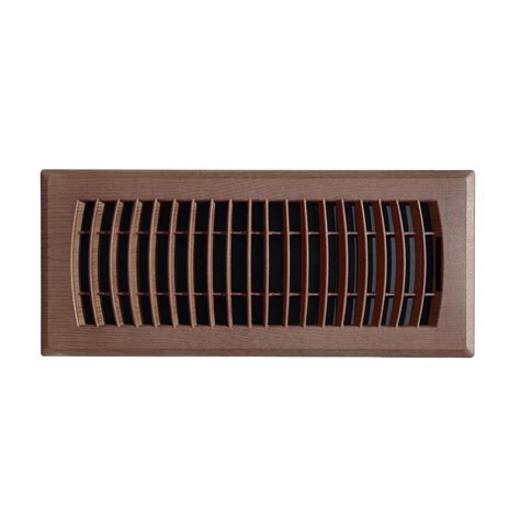 Floor registers, wall registers, radiator flanges & keys Hampton Bay 4 in. x 10 in. Plastic Floor Register in ...