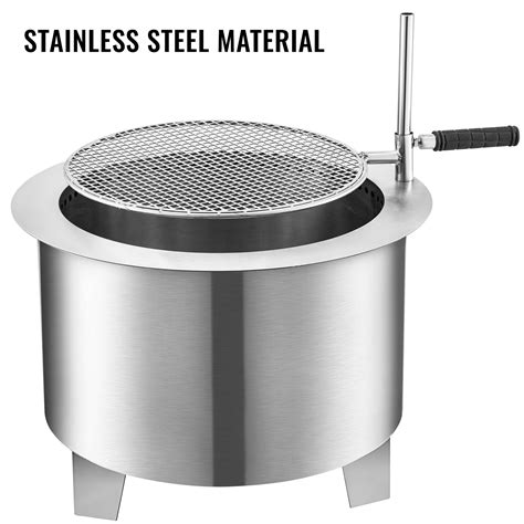 What makes a fire pit smokeless? 22" Portable Bonfire Fire Pit w/Top Lid Stainless Steel Wood Burning Smokeless 930114519665 | eBay
