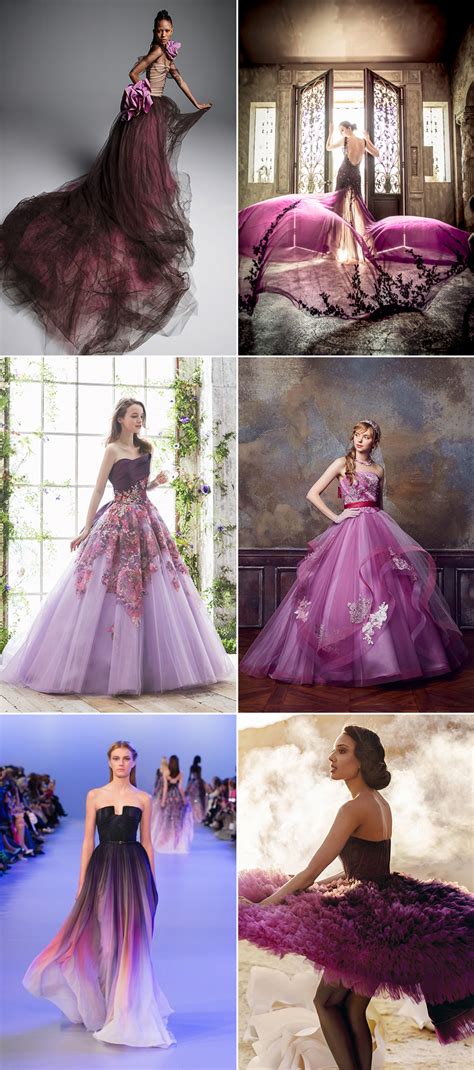 Viktória cservenyák chose a dress by another danish designer named claes iversen when she married prince jaime of the netherlands. 30 Beautiful Purple Wedding Gowns For Modern Romantic ...