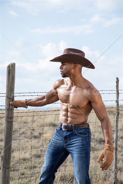 Good Looking Shirtless Muscular Cowboy On A Ranch Rob Lang Images
