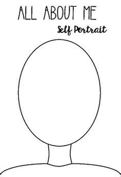 Self portrait template - self portrait printable handout | bulletin