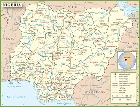 Printable Map Of Nigeria | Printable Maps