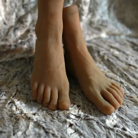 One Pair Flexible Soft Silicone Display Male Foot Mannequin In Mannequins From Home And Garden On