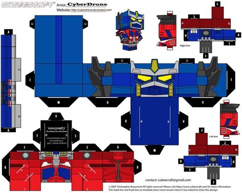 Printable Transformers Papercraft Optimus Prime Printable Papercrafts