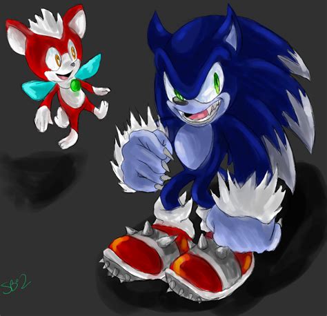 Sonic The Werehog And Chip By Onlyone Fanart Central