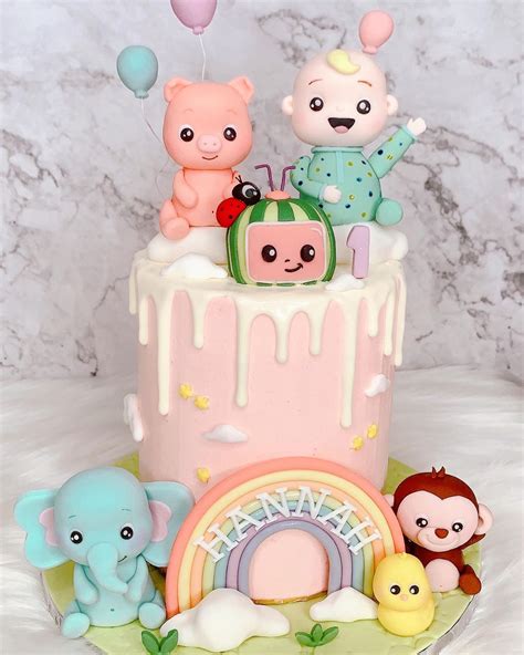 Excited to share this item from my birthday shop: Cocomelon theme cake for baby girl first birthday 💖 in ...
