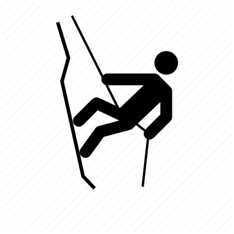 Abseiling Rope Climber Rope Climbing Icon