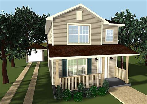 The tiny house movement isn't necessarily about sacrifice. Small Two Story House Plans Porches - House Plans | #53674