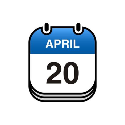 Premium Vector April Calendar Icon Vector Template