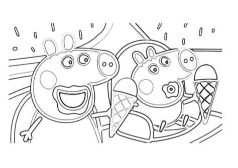 Disegni da colorare e stampare gratis per bambini. Peppa Pig da colorare: stampa immagini in PDF A4 in bianco ...