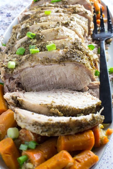 Press the pressure cook button and set the timer for 60 minutes for frozen pork tenderloin (2 lbs) and 40 minutes for fresh or thawed tenderloin. pork loin instant pot | Instant pot pork roast recipe ...