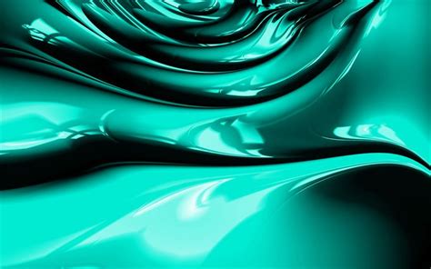 Download Wallpapers 4k Turquoise Abstract Waves 3d Art Abstract Art