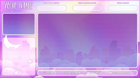 Dreamy Holo Stream Overlay Set For Twitch And Youtube Etsy In 2021