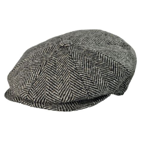 Jaxon Hats Made In Italy Herringbone Wool Newsboy Cap Newsboy Caps