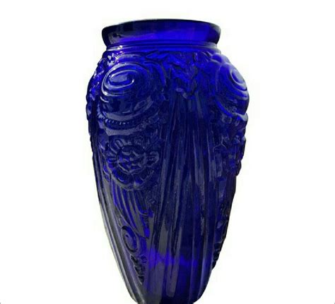 Cobalt Thick Heavy Glass Vase Collectors Weekly