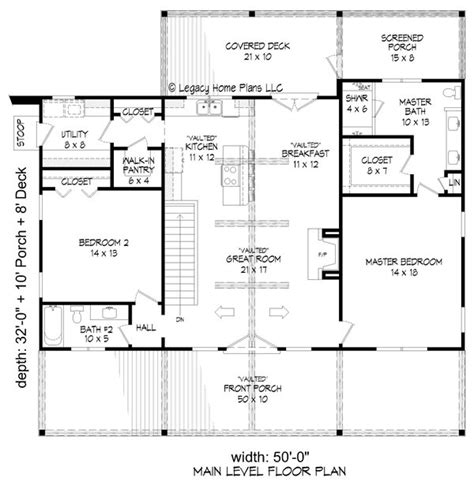 Country Style House Plan 2 Beds 2 Baths 1531 Sqft Plan 932 587