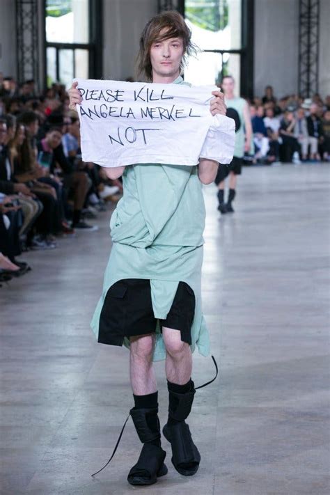 Rick Owens Fashion Show Is Overshadowed By A Models Message The New