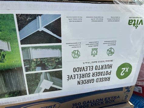 Vita 4 Ft X 4 Ft White Vinyl Raised Garden Bed 2 Pack For Sale In