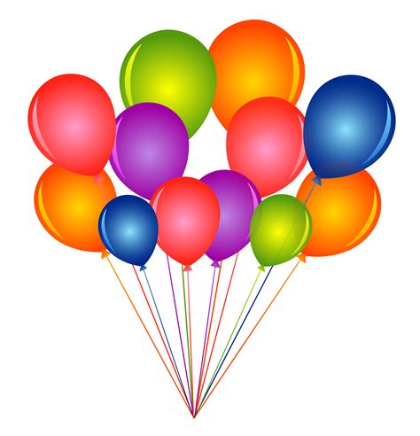 Bouquet coloré de ballons PNG Clipart PNG Mart