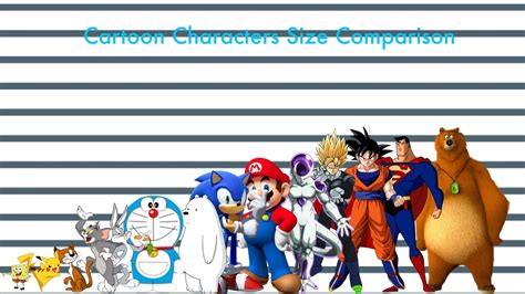 Cartoon Characters Size Comparison Youtube