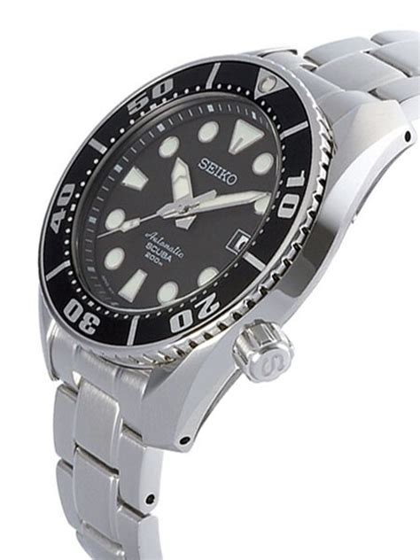 Seiko Sumo Prospex Automatic Dive Watch With Black Dial And Stainless