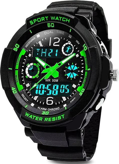 Digital Watches for Kids Boys - 50M Waterproof Outdoor Sports Analogue