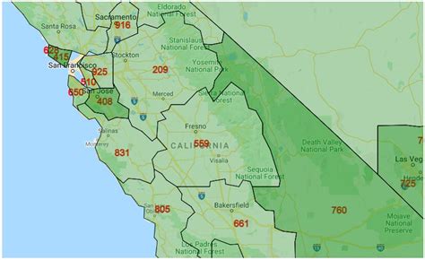 Area Codes In California Map Images And Photos Finder