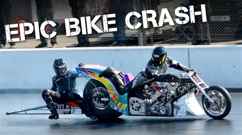 Amazing Top Fuel Drag Bike Crash At Santa Pod Raceway