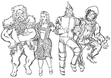 Scarecrow Coloring Page Wizard Of Oz