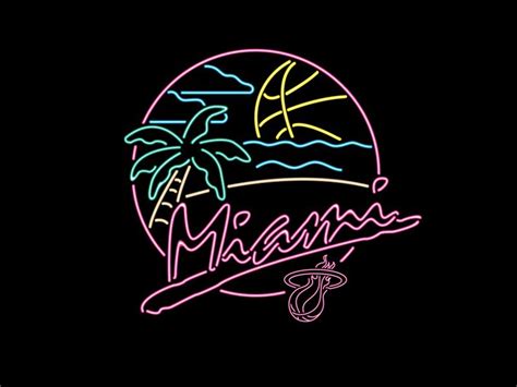 Miami heat hex, rgb, pantone and cmyk color codes. Miami Heat Vice Logo Vector