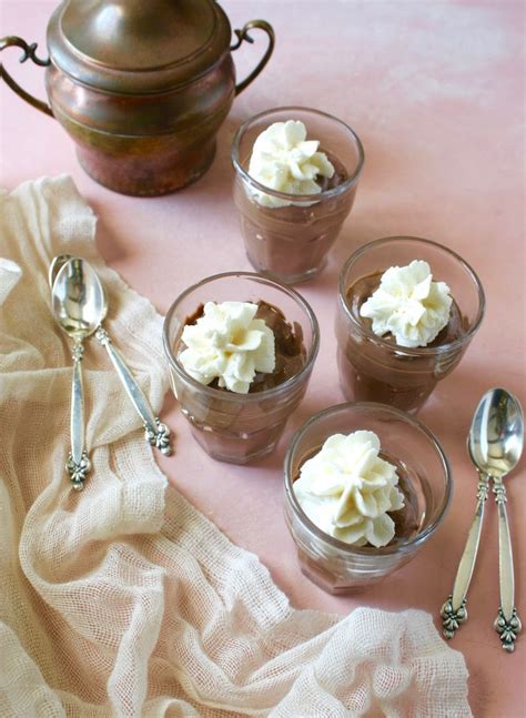 Chocolate Pots De Crème With Crème Fraîche Marilenas Kitchen Recipe Pot De Creme