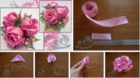 DIY Easy Ribbon Rose Tutorial Pictures Photos And Images For Facebook