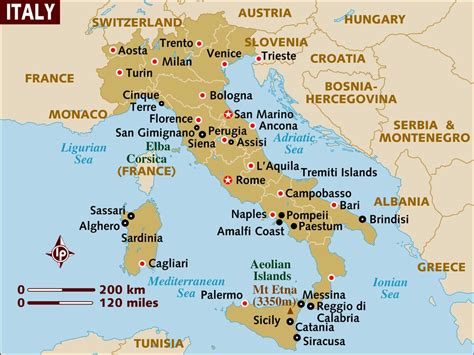 The Geography Of Italy Map And Geographical Facts