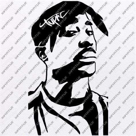 Tupac Shakur 2pac Svg File Tupac Shakur Svg Design Clipart