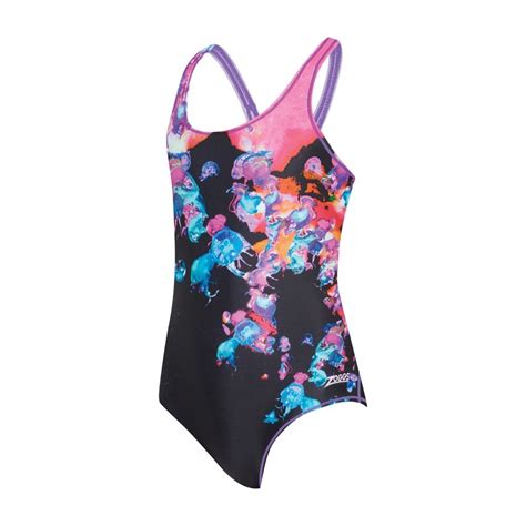 Zoggs Girls Tentacool Rowleeback Swimsuit Sport From Excell Uk